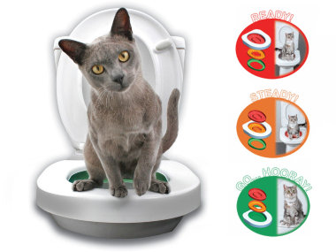 “Litter Kwitter” - оригинальная система для приучения кошки к туалету.